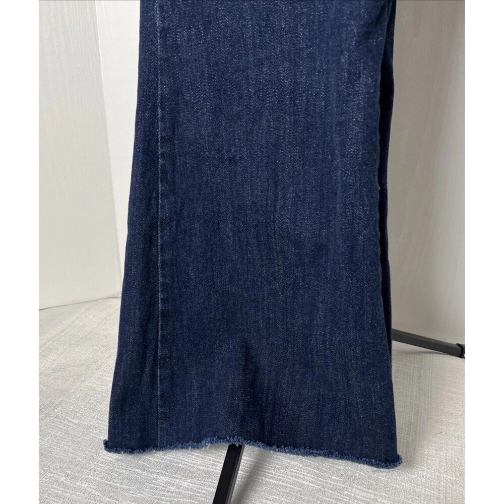 Ava & Viv Dark Wash Flare Jeans Women’s Plus Size 16 Frayed Hem Stretch Denim - Picture 2 of 14